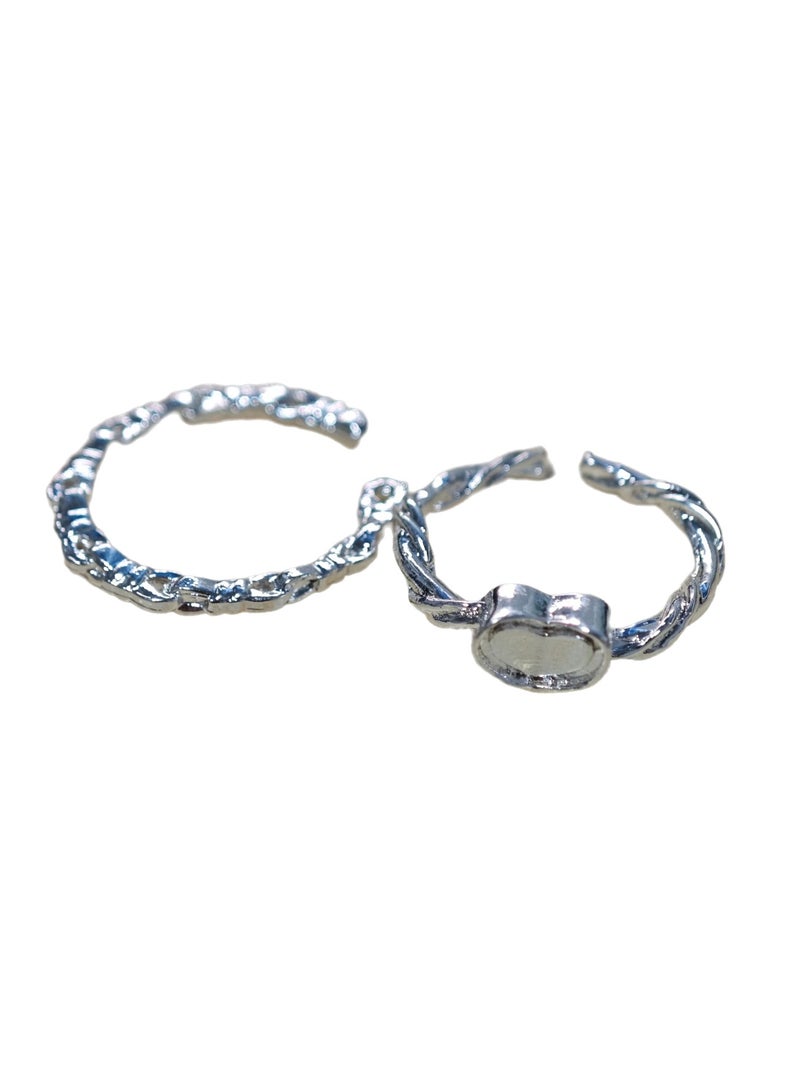 LumiArk Twisted Rings Set – Elegant Interwoven Design for Stylish Wear - Image 1