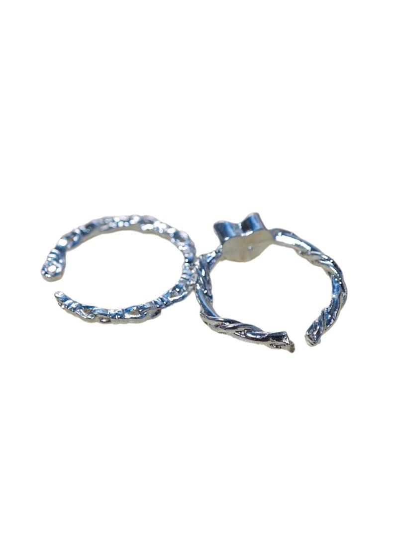 LumiArk Twisted Rings Set – Elegant Interwoven Design for Stylish Wear - Image 3