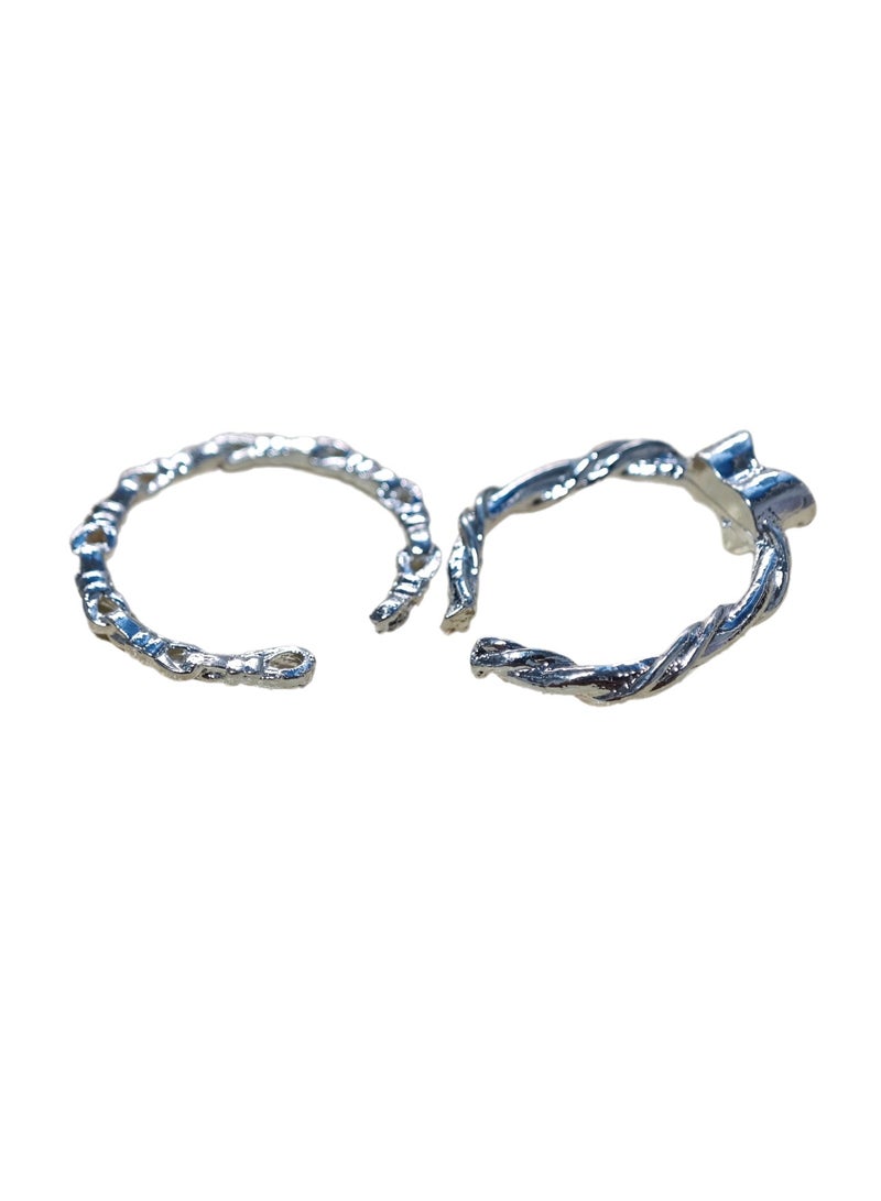 LumiArk Twisted Rings Set – Elegant Interwoven Design for Stylish Wear - Image 2