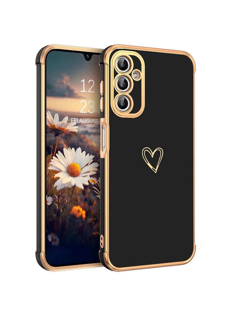 X-level for Samsung Galaxy A15 5G Case,Cute Heart Pattern Back Cover, Slim Fit Soft Flexible Shockproof TPU Bumper Protective Cover Women Girls Boys Men Non-Slip Lightweight Cover for Galaxy A15 5G, Black  - Image 1