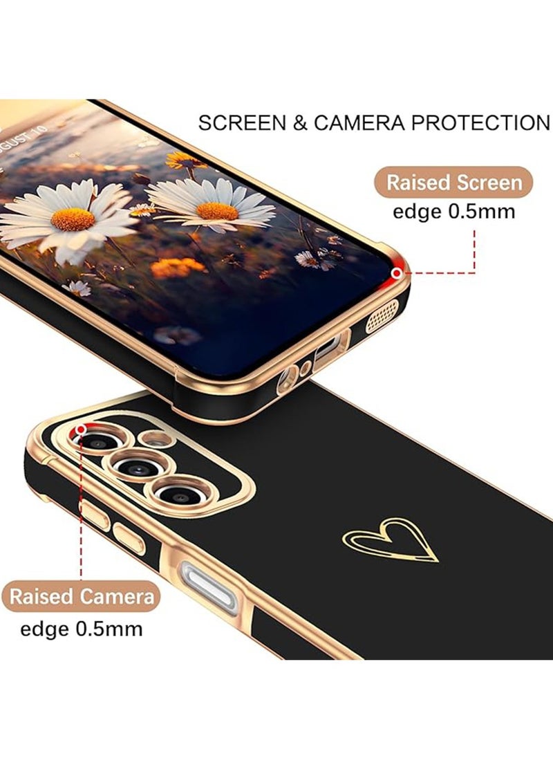 X-level for Samsung Galaxy A15 5G Case,Cute Heart Pattern Back Cover, Slim Fit Soft Flexible Shockproof TPU Bumper Protective Cover Women Girls Boys Men Non-Slip Lightweight Cover for Galaxy A15 5G, Black  - Image 5