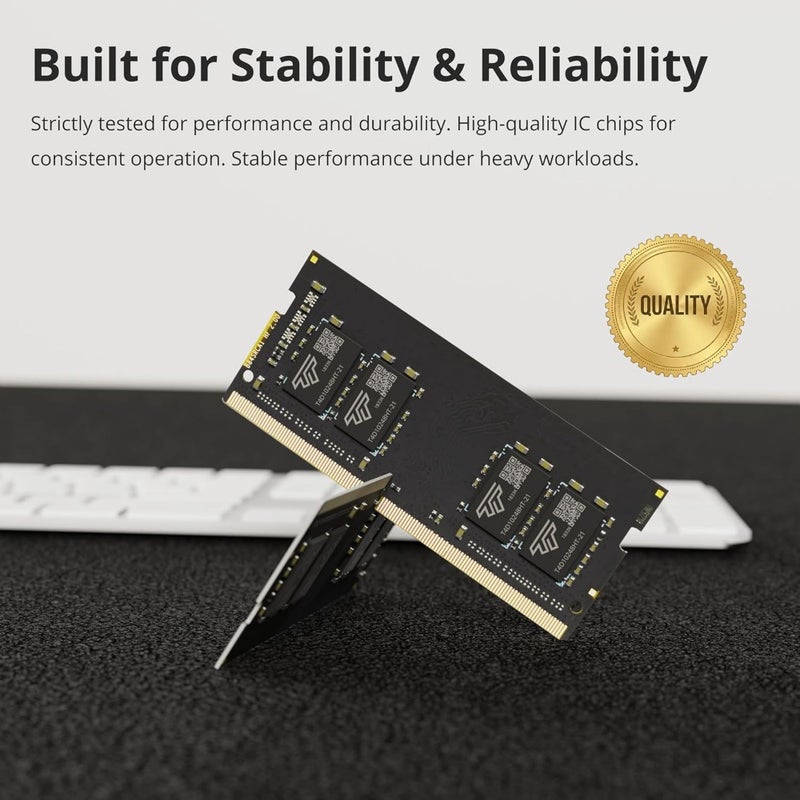 Laptop RAM for Notebook, Mini PC, All-in-One: DDR4 2400MHz 260-pin 1.2V CL17 Non-ECC Unbuffered SODIMM, Premium black PCB - Image 5
