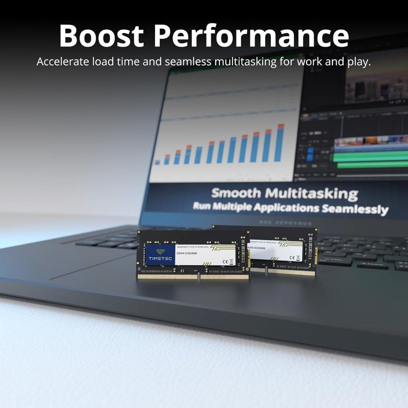 Laptop RAM for Notebook, Mini PC, All-in-One: DDR4 2400MHz 260-pin 1.2V CL17 Non-ECC Unbuffered SODIMM, Premium black PCB - Image 4