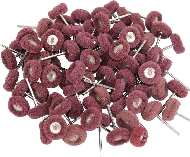 HIPOGT 100 Pcs Abrasive Wheel Buffing Polishing kit for Rotary Polishing Tool Grinding Accessories 2.35mm mandrel - Image 1