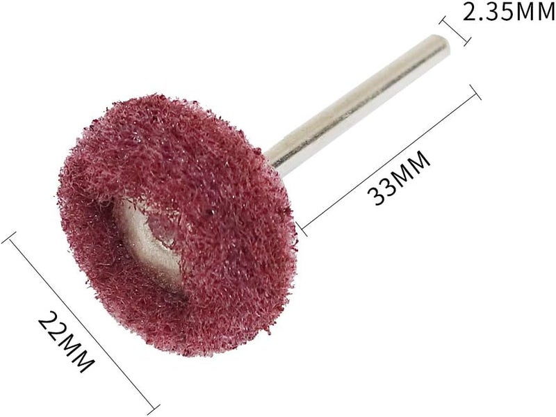 HIPOGT 100 Pcs Abrasive Wheel Buffing Polishing kit for Rotary Polishing Tool Grinding Accessories 2.35mm mandrel - Image 2