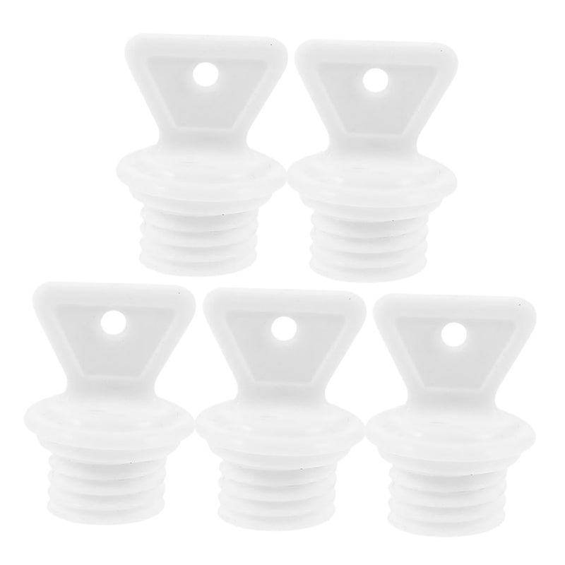 5pcs Leakproof Hot Water Bottle Caps Replacement Sealing Stoppers Small White Plugs - Image 2