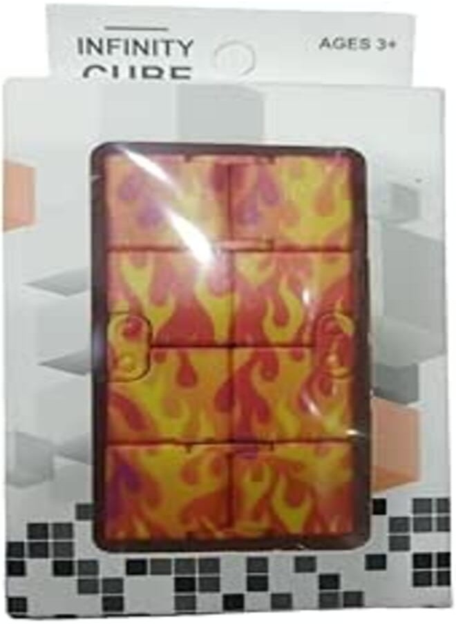 Infinity Cube Fidget Toy for kids and Adults, Relieve Stress & Anxiety Cool Hand Mini Toy, kill time toys infinite Cube Flames 