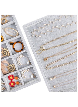 Mebbay Mebbay Stackable Velvet Jewelry Trays Organizer, Jewelry