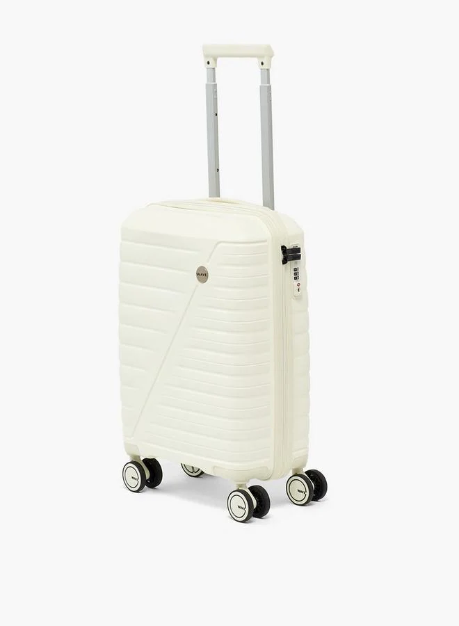 وايف 3-Piece Textured Hardcase Luggage Trolley Set With Retractable Handle