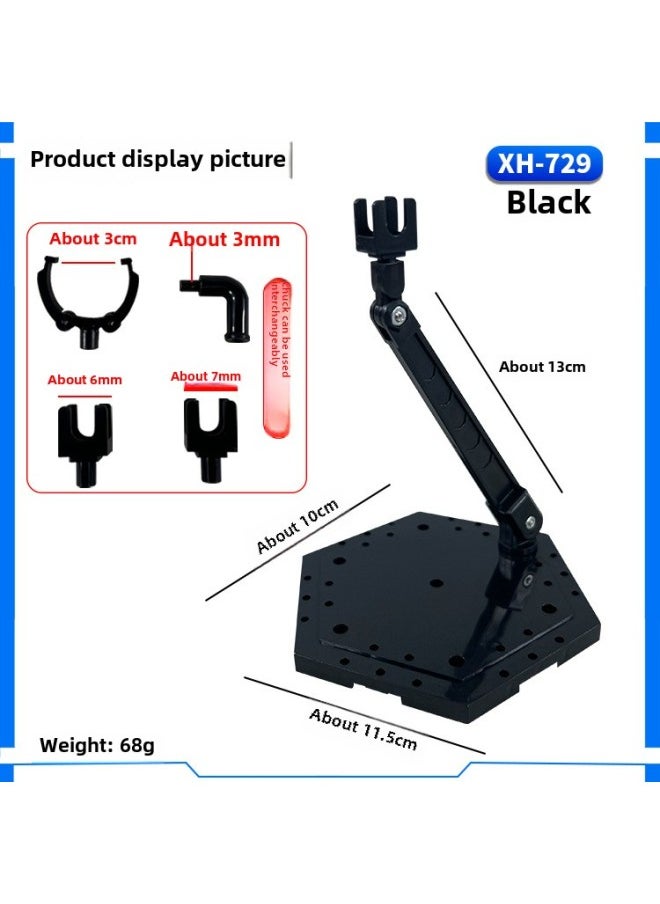 Generic - HG/BB Model Bracket Suitable For Gundam Model Hand-made Doll SHF Saint Ultraman Mask Knight-Color:XH-729: Black Bracket - Image 1