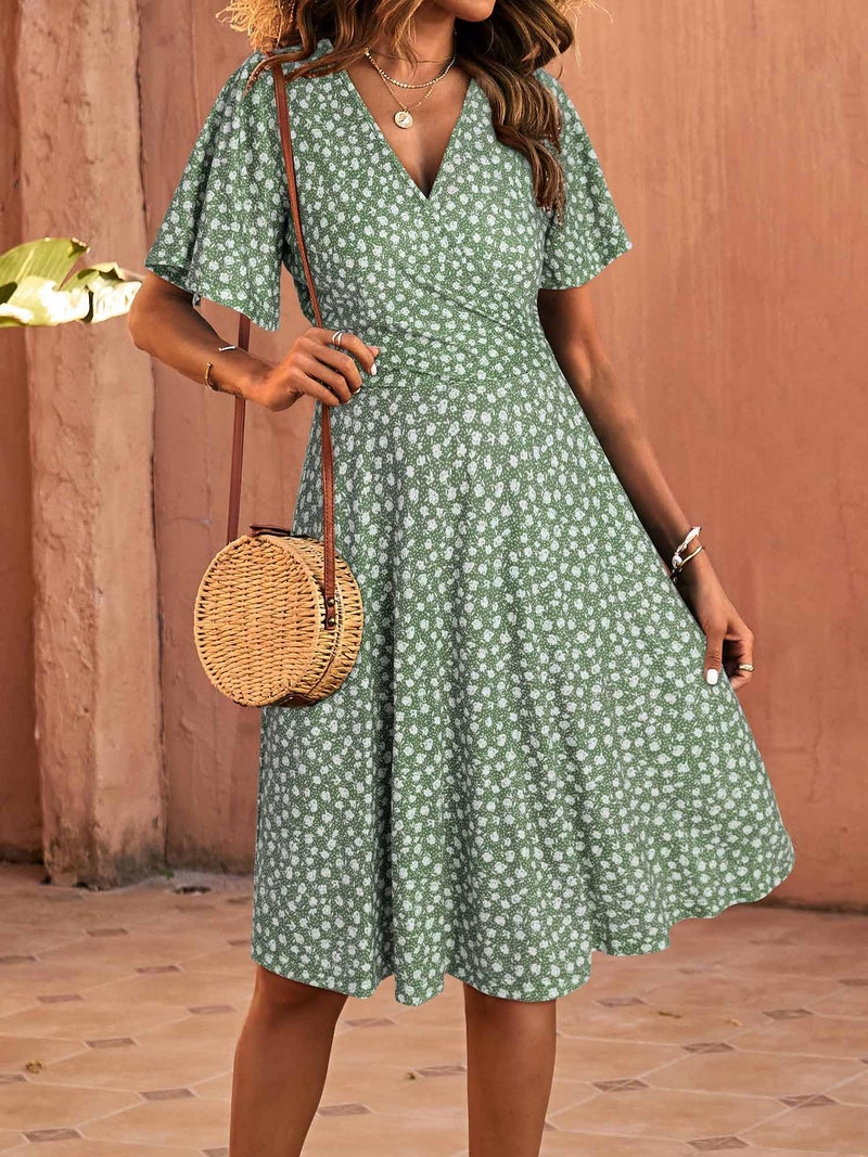 FENSACE Easter Dresses for Women Spring Green Floral Cottagecore Baby Shower Dress Fashion Clothing(Floral-32,XX-Large) - Image 2