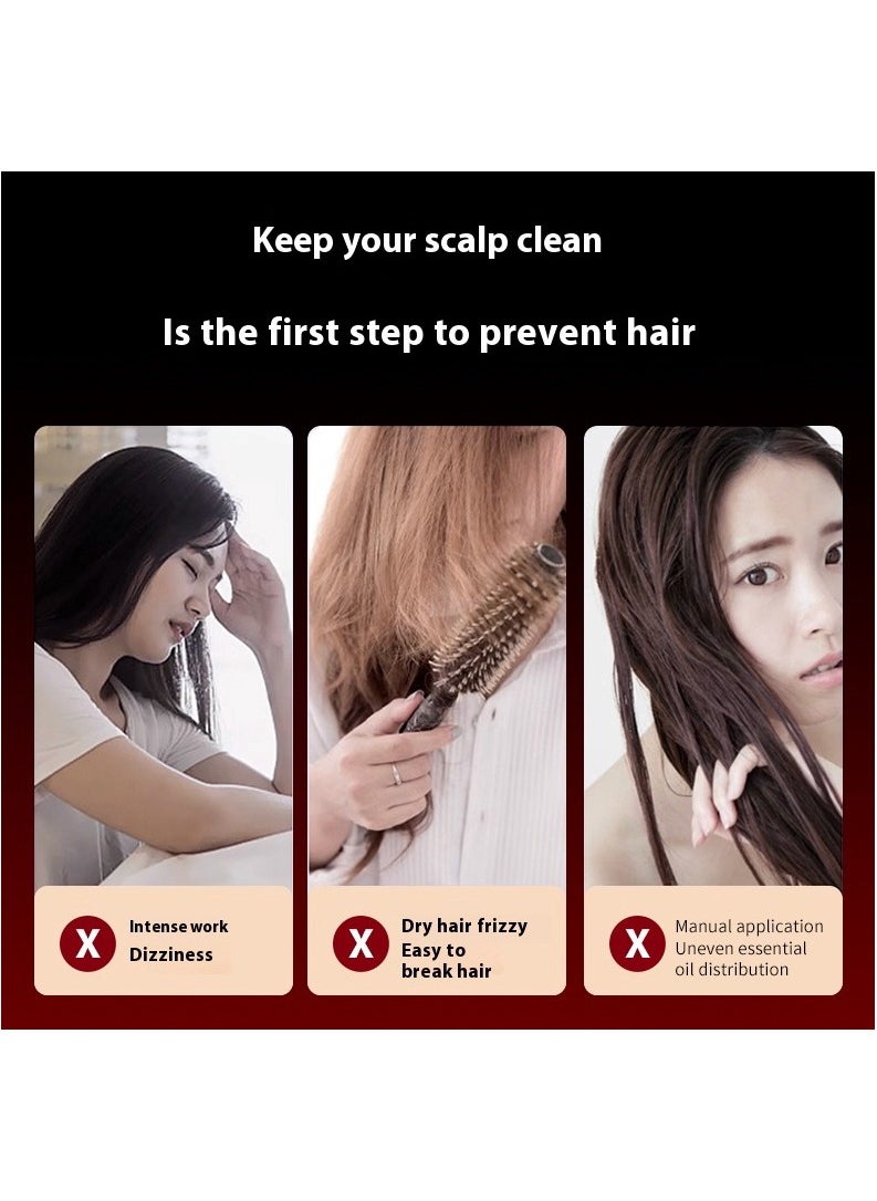 RUKYU - Multifunctional 3-in-1 Electric Scalp Massage Comb, Head Massager, Hair Massager, Portable Smart Scalp Hairbrush, Home Head Red Light Hair Care and Hairdressing Comb, Scalp Meridian Massager, Waterproof Design - Image 1
