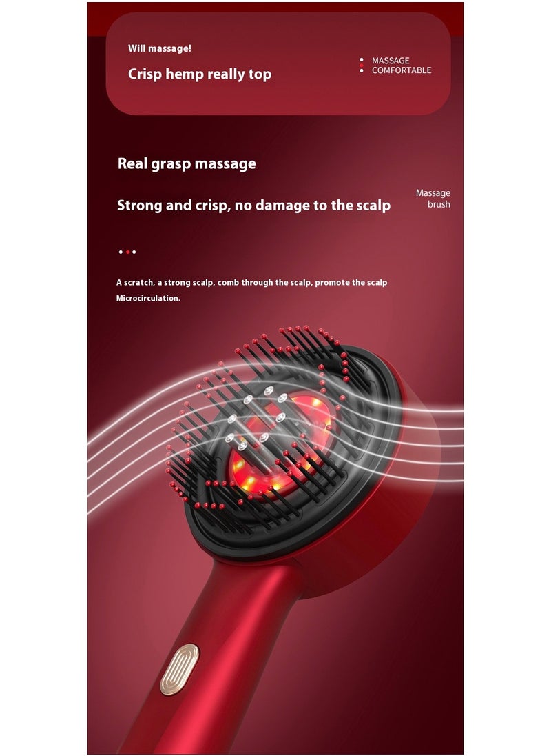 RUKYU - Multifunctional 3-in-1 Electric Scalp Massage Comb, Head Massager, Hair Massager, Portable Smart Scalp Hairbrush, Home Head Red Light Hair Care and Hairdressing Comb, Scalp Meridian Massager, Waterproof Design - Image 1