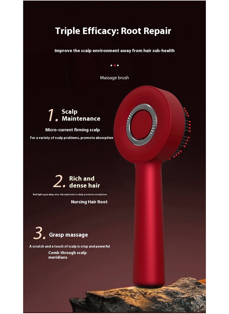 RUKYU - Multifunctional 3-in-1 Electric Scalp Massage Comb, Head Massager, Hair Massager, Portable Smart Scalp Hairbrush, Home Head Red Light Hair Care and Hairdressing Comb, Scalp Meridian Massager, Waterproof Design - Image 1