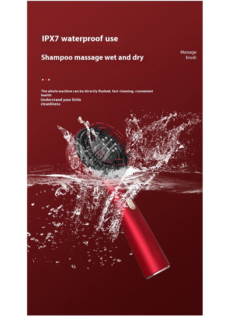 RUKYU - Multifunctional 3-in-1 Electric Scalp Massage Comb, Head Massager, Hair Massager, Portable Smart Scalp Hairbrush, Home Head Red Light Hair Care and Hairdressing Comb, Scalp Meridian Massager, Waterproof Design - Image 1