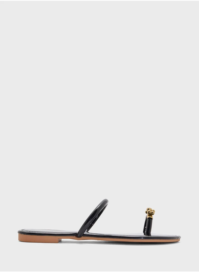 ايلا Flat Sandal With Double Buckle
