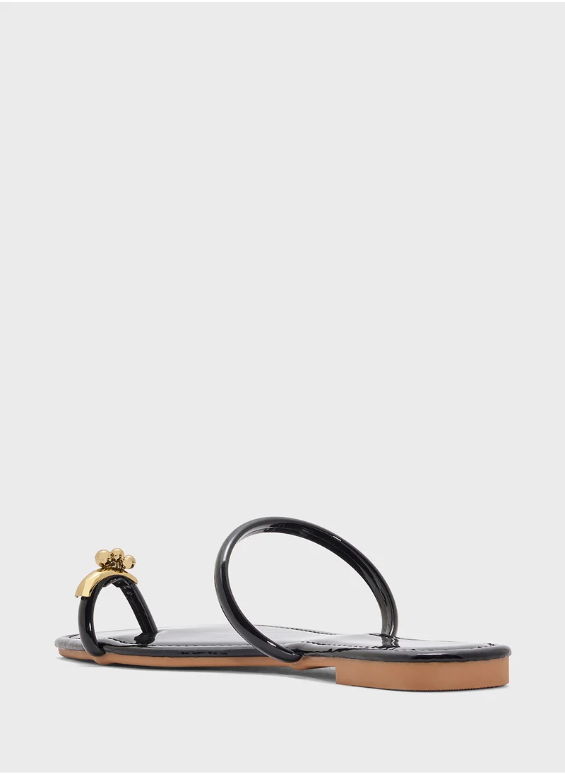 ايلا Flat Sandal With Double Buckle