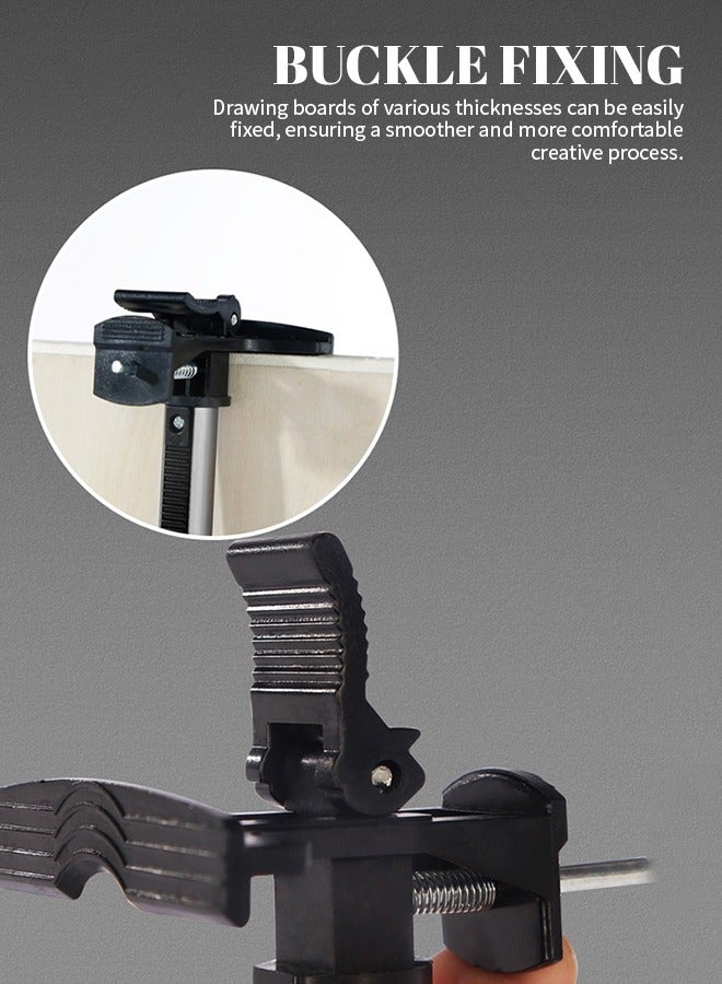 Height-Adjustable Drawing Stand with Non-Slip Base, High Quality Aluminum Tripod Easel, Foldable Art Easel for Indoor Painting, Outdoor Sketching, Gallery Display - Image 5