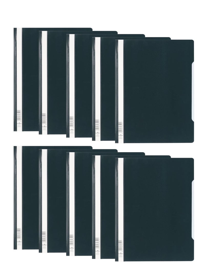 Durable 10-Piece Clear View Folder Black - Image 1