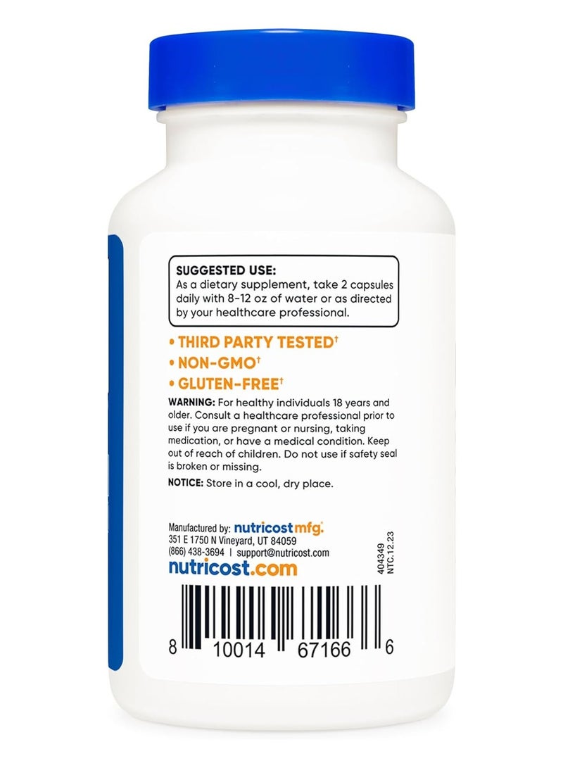 Nutricost Alpha Lipoic Acid 600Mg Per Serving 120 Capsules 60 Servings Plant Based Caps Nongmo - Image 4