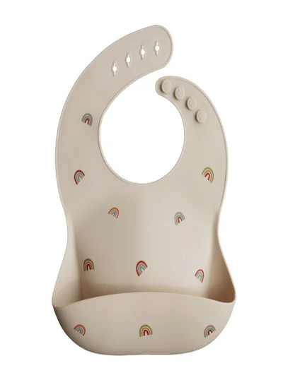 موشي Rainbow Printed Silicone Baby Bib