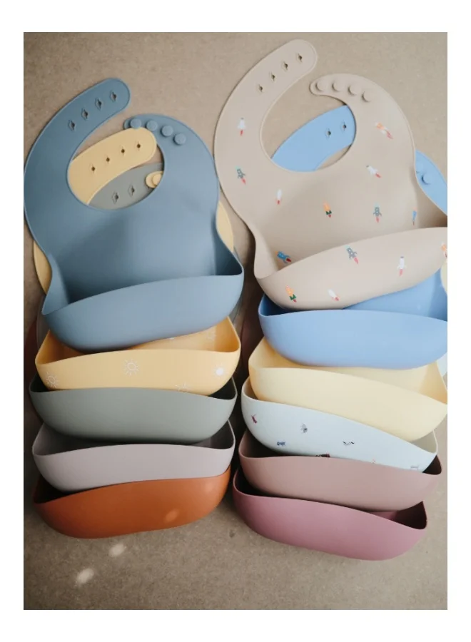 موشي Rainbow Printed Silicone Baby Bib