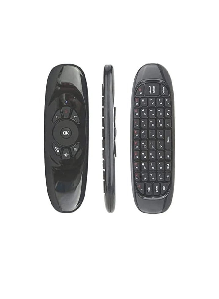 Air Mouse Wireless Backlit Keyboard G64 Rechargeable 2.4G Smart Remote control for Android Tv Box Keyboard Accessories - Black - Image 1