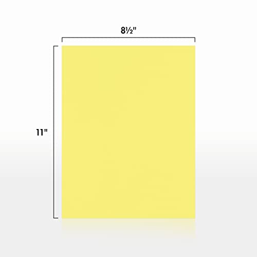 LUXPaper 8.5" x 11" Paper | Letter Size | Pastel Canary Yellow | 60lb. Text | 50 Qty - Image 2