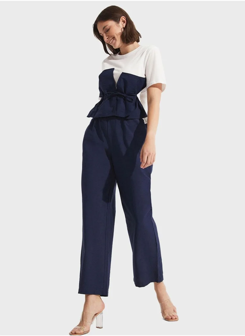 JUNE High Waist Trouser & Blouse Set