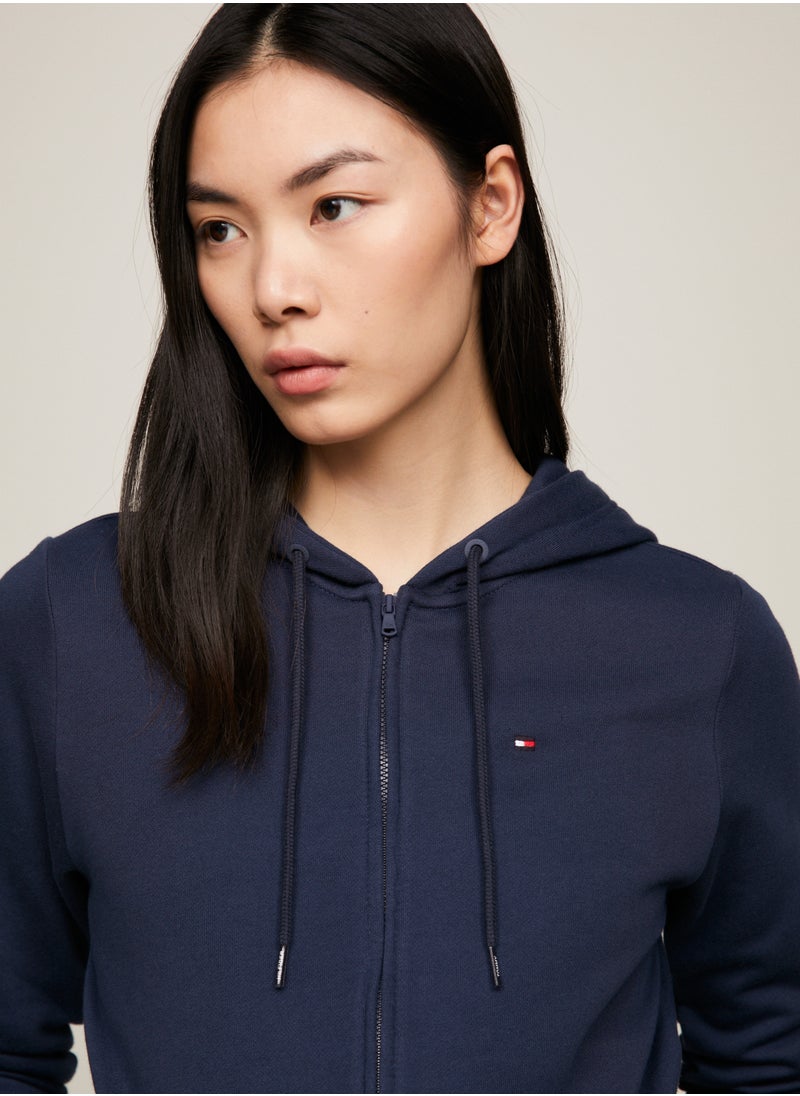 TOMMY HILFIGER Women's Logo Hoodie - Cotton, Blue  - Image 5