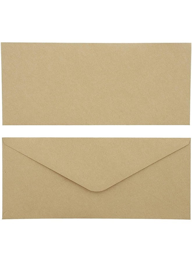 Sustainable Greetings Kraft Paper 10 Business Brown Envelopes (9.5. X 4 In 100 Pack)  - Image 1