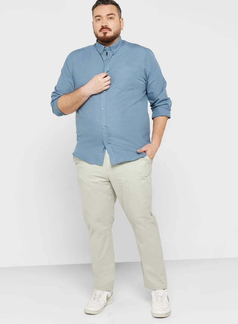 Seventy Five Plus Size Fil A Fil Shirt