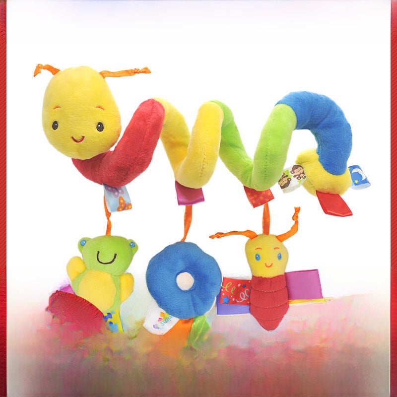 Baby Label Bed Wrap Caterpillar Bed Wrap Color Label Bed Wrap Lathe Hanging Pacifying Doll Baby Pacifying Toy(Caterpillar Label Bed Winding) - Image 2