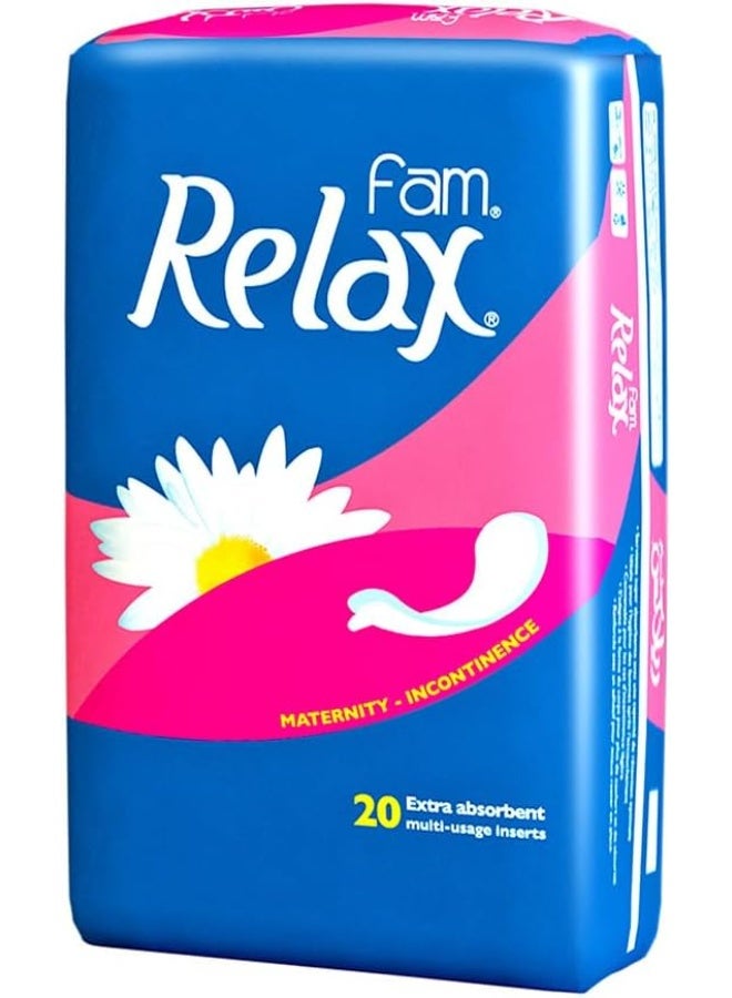 فام فوط فام ريلاكس للأمومة وسلس البول فائقة الامتصاص، 20 قطعة - Image 2