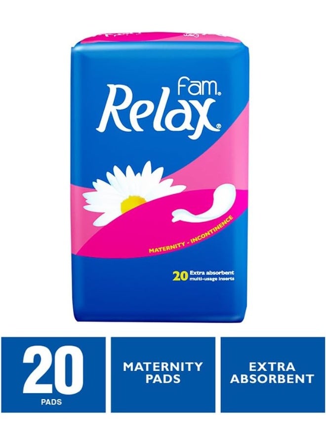 فام فوط فام ريلاكس للأمومة وسلس البول فائقة الامتصاص، 20 قطعة - Image 3
