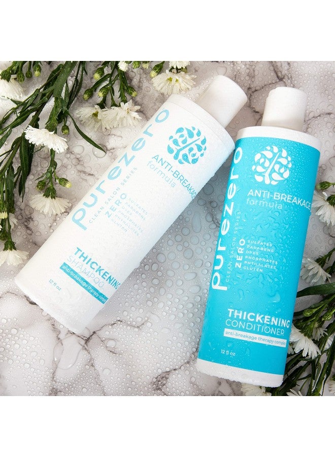 Purezero Antibreakage & Thickening Shampoo Conditioner Set Antithinning For Hair Loss & Hair Thinning Zero Sulfates Parabens Dyes 100% Vegan & Cruelty Free Color Safe - Image 4