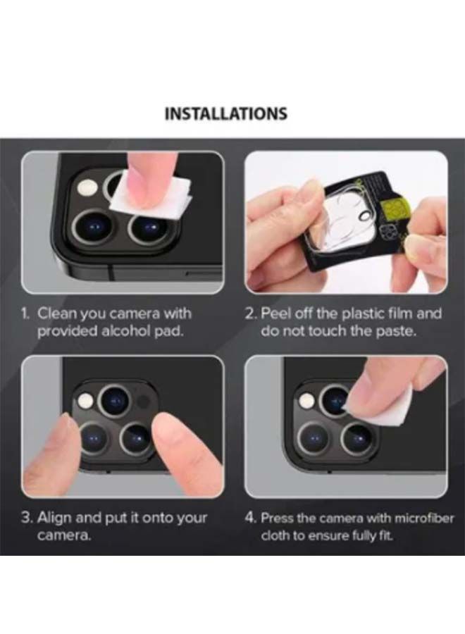 NIBEMINENT Camera Lens Protector For Apple iPhone 13 Clear  - Image 2