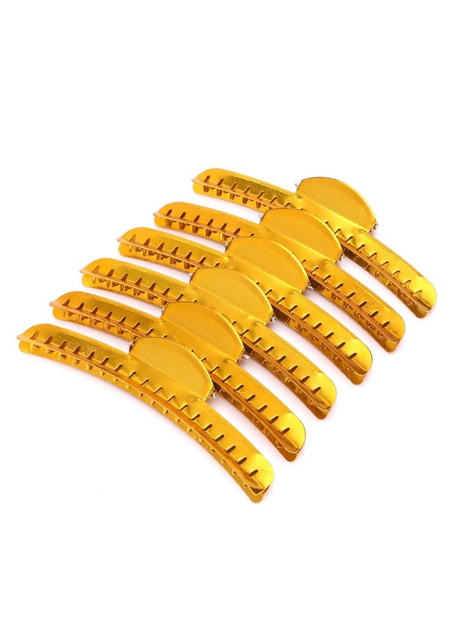 ZIBARBER Hair Clip, 12 PCS Butterfly Metal Finger Wave Clips Clamps, Aluminum Tip, Wavy Hair, Vintage Hairstyle Inspirations for the Classic Woman, Gold, Small, Female - Image 2
