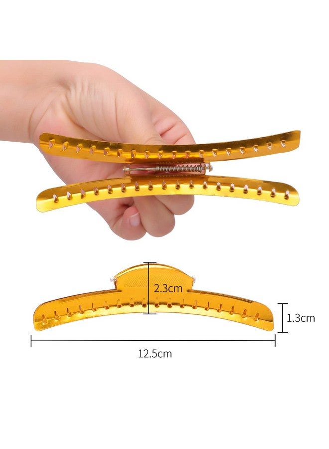 ZIBARBER Hair Clip, 12 PCS Butterfly Metal Finger Wave Clips Clamps, Aluminum Tip, Wavy Hair, Vintage Hairstyle Inspirations for the Classic Woman, Gold, Small, Female - Image 4