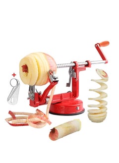 KASTWAVE Apple Peelers 3 In 1 Stainless Steel Apple Peelers Corer Slicer with Suction Base Spiral Multicolor Peelers Slicer Stainless Steel Hand-cranking Apple Peeler Slicer Peeler  - Image 1