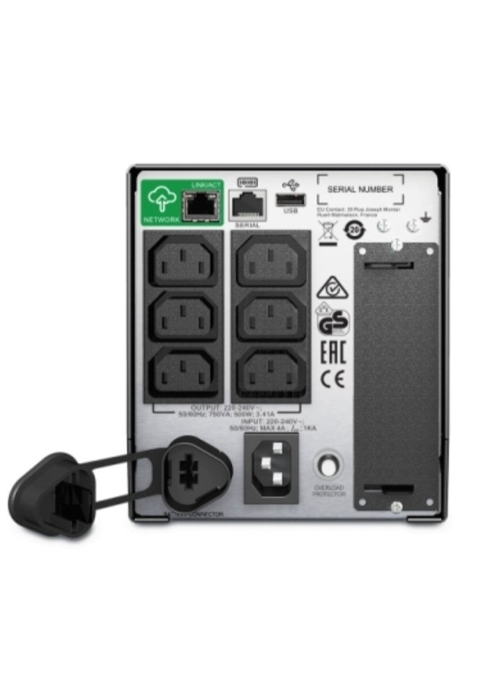 APC SMT750IC 750VA Line Interactive,Smart-UPS Tower, 230V Input Voltage, 6x IEC C13 outlets, SmartConnect Port+SmartSlot - Image 2