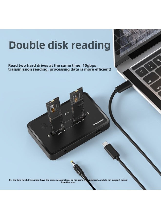 One-key Offline Copy Machine M.2 Dual-disk Hard Disk Base Nvme/sata Dual-protocol 20G Solid-state Hard Disk Box-Color:Db280sa Supports Dual Sata - Image 4