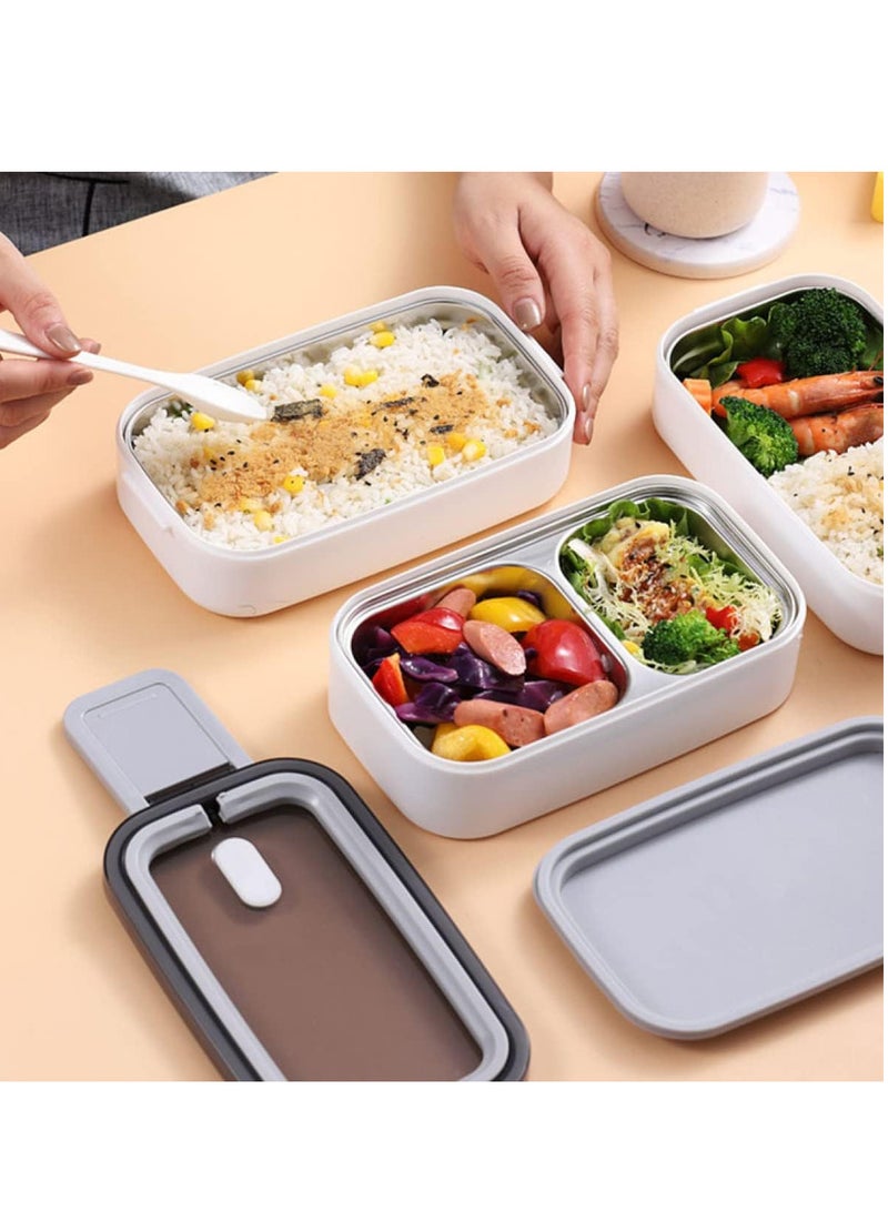 Relex 2- Layer Leakproof Bento Box-Large Lunch Box with Compartments und Cutlery Set-Food Picks for Lunch Box Containers for Adults-Microwave Food SafeBento Boxes  - Image 2