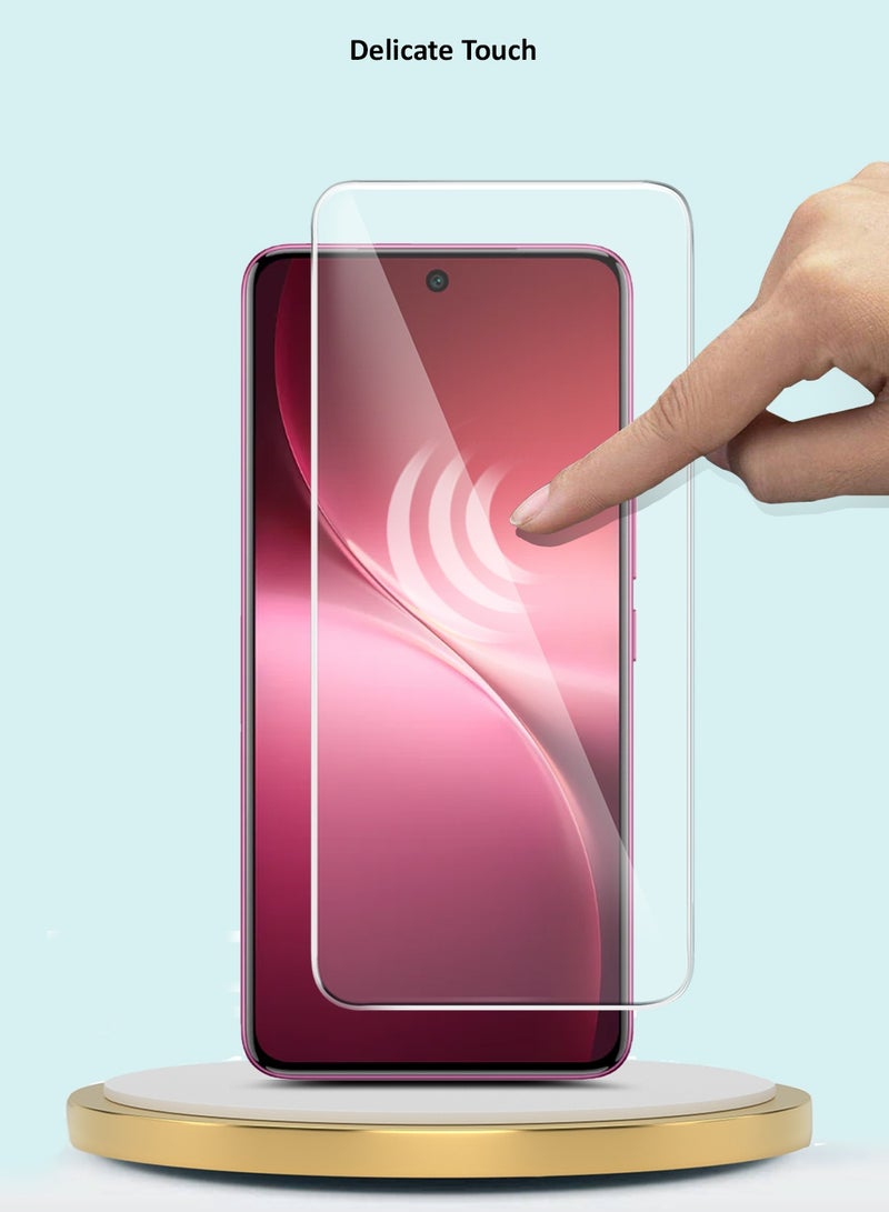 جيماكس واقي شاشة زجاجي مقوى vivo V60 Lite 4G/5G 2025 سلسلة GMAX بريميوم بحواف منحنية 9H 2.5D - شفاف - Image 5