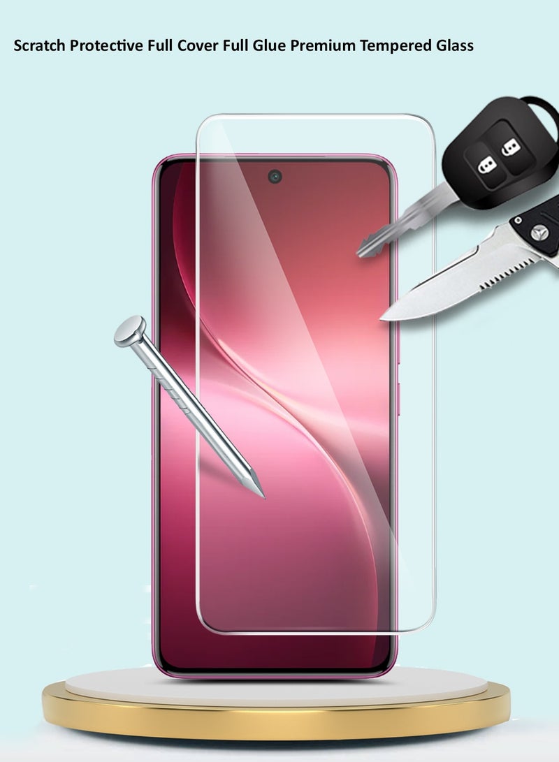 جيماكس واقي شاشة زجاجي مقوى vivo V60 Lite 4G/5G 2025 سلسلة GMAX بريميوم بحواف منحنية 9H 2.5D - شفاف - Image 4