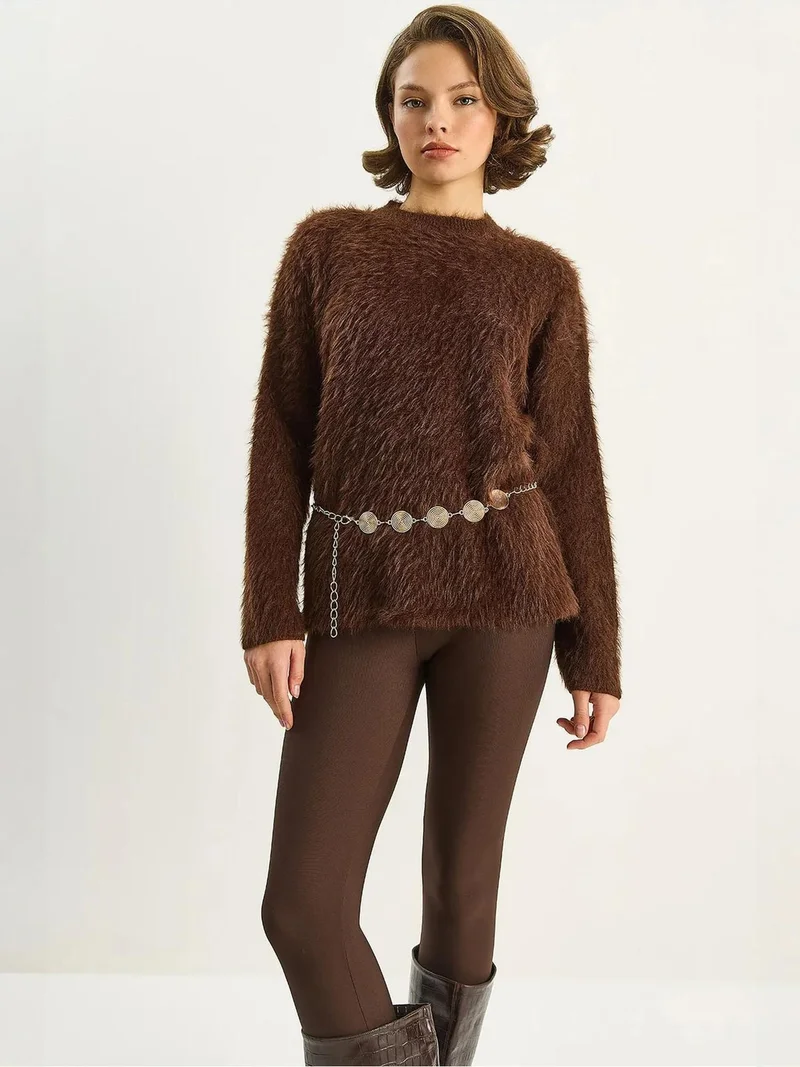 LUCCI Textured Knit Sweater