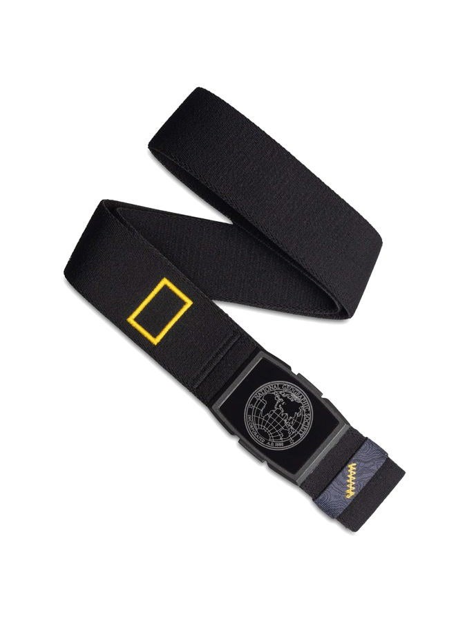 ARCADE Experience Unisex Belt, Heavy Duty Elastic Webbing, Non-Metal Travel Friendly Buckle, Nat Geo - Black, One size - Image 1
