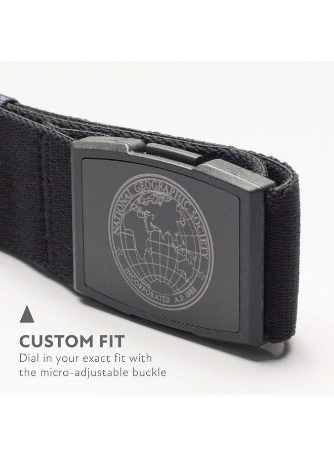 ARCADE Experience Unisex Belt, Heavy Duty Elastic Webbing, Non-Metal Travel Friendly Buckle, Nat Geo - Black, One size - Image 3