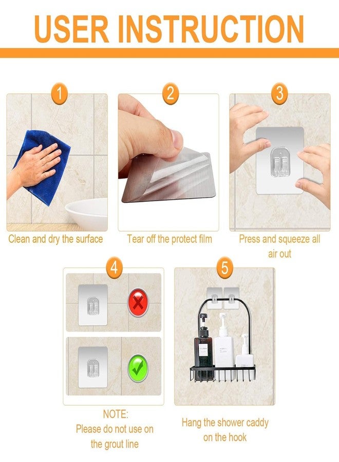 SENVOX V Shape Heavy-Duty Adhesive Wall Hooks | Wall-Mounted Super Strong PVC Hook | Multi-Surface Hooks for Hanging Bathroom Self Corner Shelves Without Drilling - Image 5