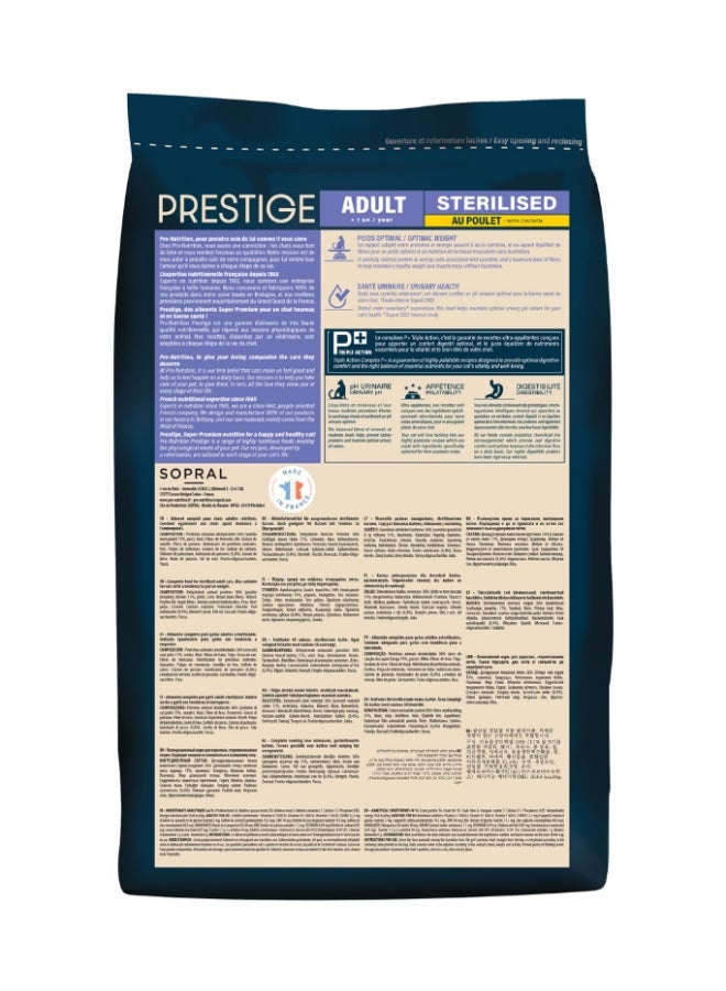 Pro nutrition Prestige Cat Adult Sterilised Chicken 2Kg - Image 2